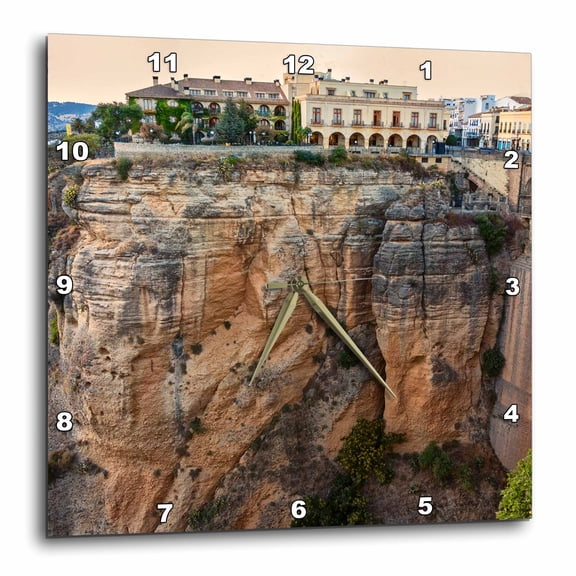 3drose, Spain, Ronda, 10x10 Wall Clock