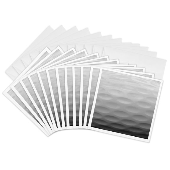 3drose, Sports Golf Ball Photo, 12 Greeting Cards with Envelopes