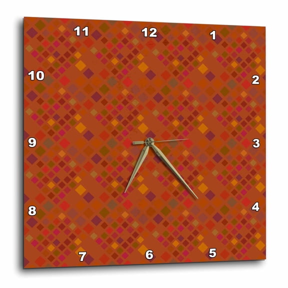 3drose, Square Pattern Background - Abstract Vector Graphic Design, 10x10 Wall Clock