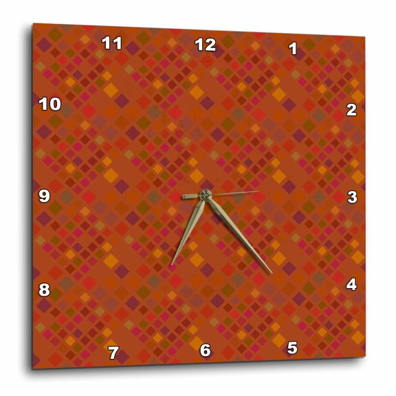 3drose, Square Pattern Background - Abstract Vector Graphic Design, 15x15 Wall Clock