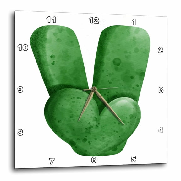 3drose, St Patricks Sweets Monogram Initial V, 15x15 Wall Clock