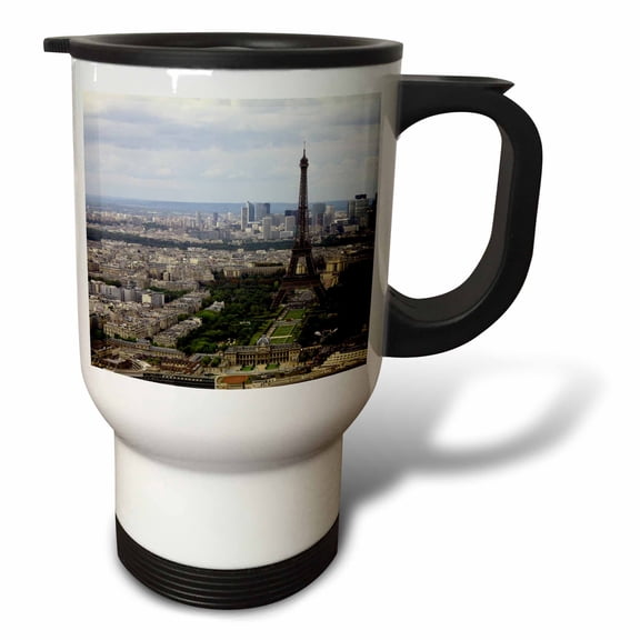 3drose, Standing Tall over the Rest of the Enormous City of Paris, 14oz Stainless Steel Travel Mug