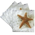 thumbnail image 1 of 3drose, Star Fish on Coral, Set of 4 Ceramic Tile Coasters, 1 of 7