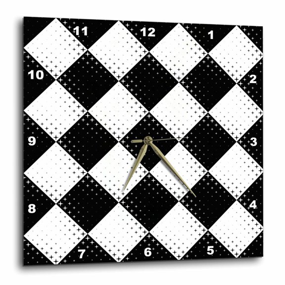 3drose, Star Pattern Background - Abstract Geometrical Vector Design, 13x13 Wall Clock