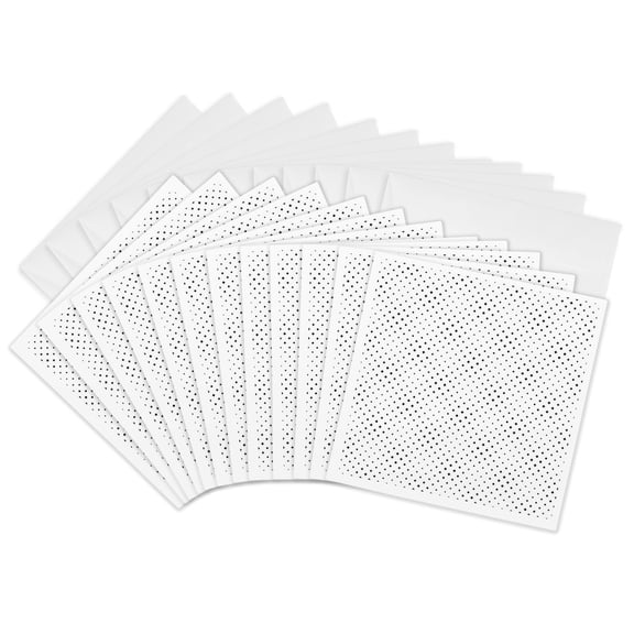 3drose, Star Pattern Background - Abstract Vector Graphic Design, 12 Greeting Cards with Envelopes