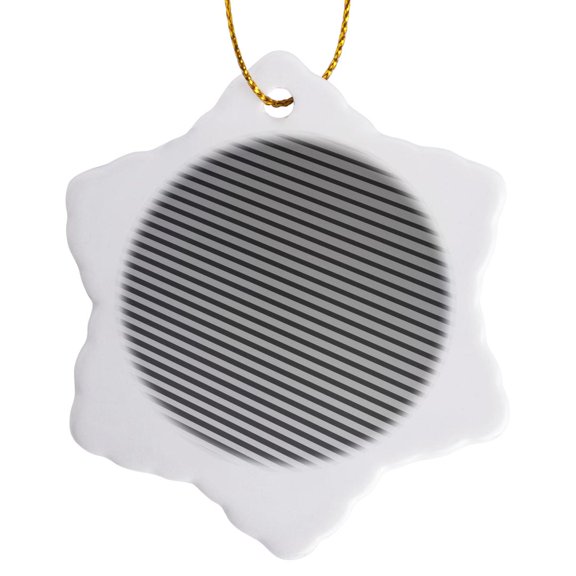 3drose, Stripe Pattern Background - Gradient Abstract Vector Design, 3 inch Snowflake Porcelain Ornament