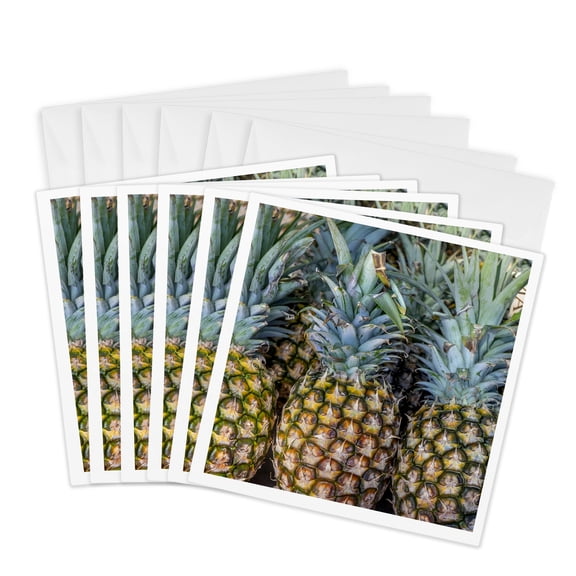 3drose, Sugarloaf Pineapple., 6 Greeting Cards with Envelopes