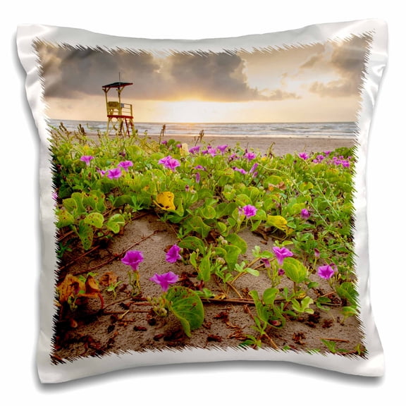 3drose, Sunrise at South Padre Island., 16x16 inch Pillow Case