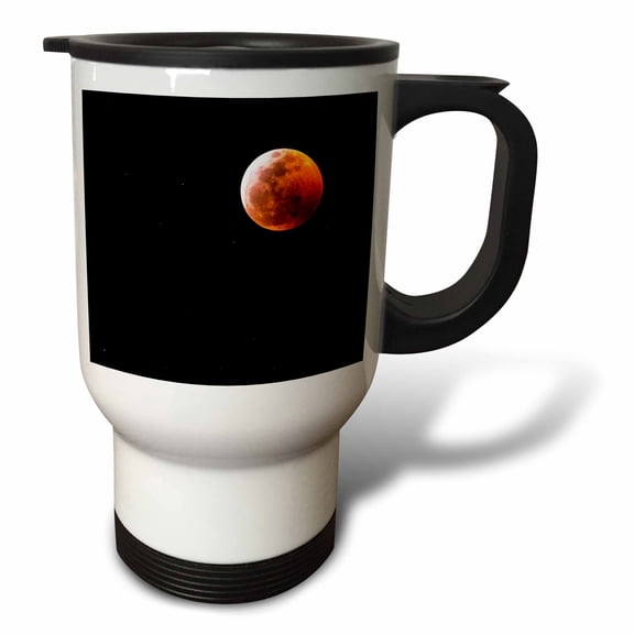 3drose, Super Blood Moon and Lunar Eclipse January 20, 2019., 14oz Stainless Steel Travel Mug