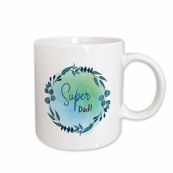3drose, Super Dad Cute Typography Design, 11oz Mug