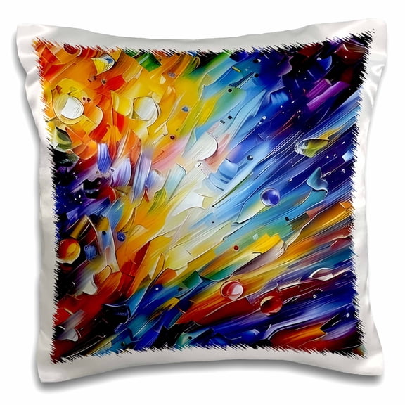 3drose, Supernova Explosion. Deep Space Abstract Art. Colorful Gift, Charm, 16x16 inch Pillow Case