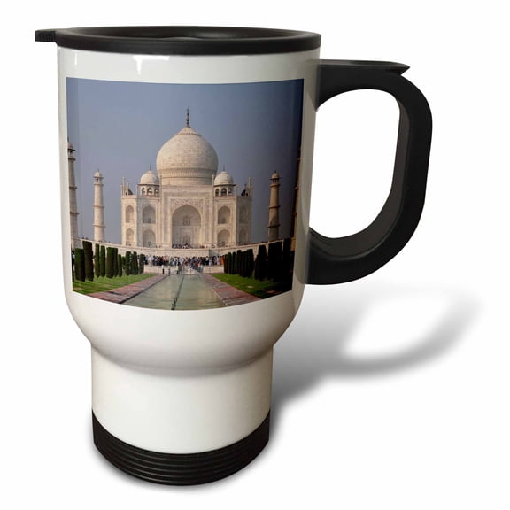 3drose, Taj Mahal in Delhi, India, 14oz Stainless Steel Travel Mug