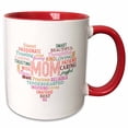 3drose, Text Art Heart, Mom, Caring, Brave, Inspiring. Mothers Day Text ...