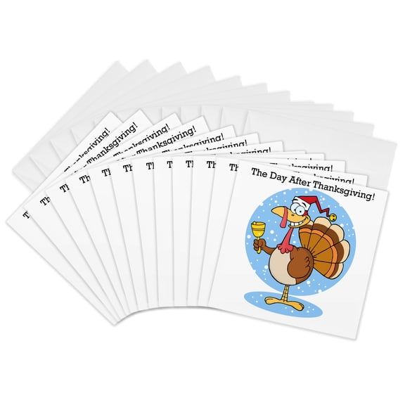 3drose, Thankful Turkey, 12 Greeting Cards with Envelopes