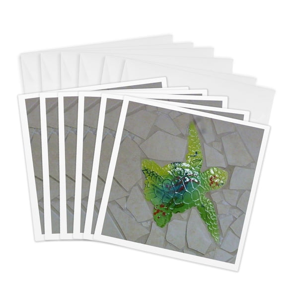3drose, Timmy Turtle, 6 Greeting Cards with Envelopes