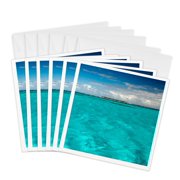 3drose, Tobago Cays, Grenadine Islands, British West Indies, 6 Greeting Cards with Envelopes
