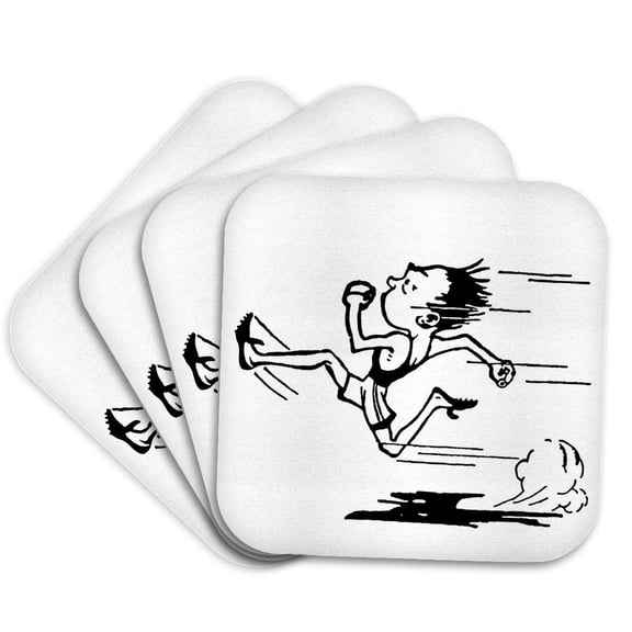3drose, Track Runner, Set of 4 Coasters - Soft
