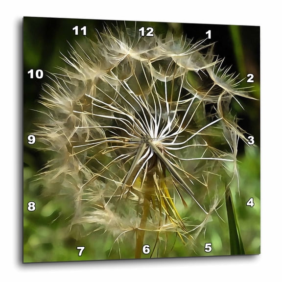 3drose, Tragopogon Wildflower Salsify Nature Lovers Art, 15x15 Wall Clock