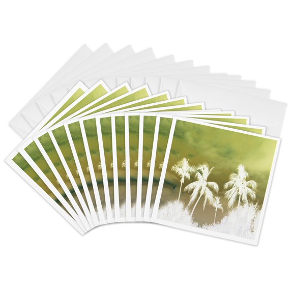 3drose, Tropic Ice, 12 Greeting Cards with Envelopes