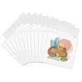 thumbnail image 1 of 3drose, Tropical Aloha Jungle Summer Hibiscus and Tiger Illustration, 12 Greeting Cards with Envelopes, 1 of 7
