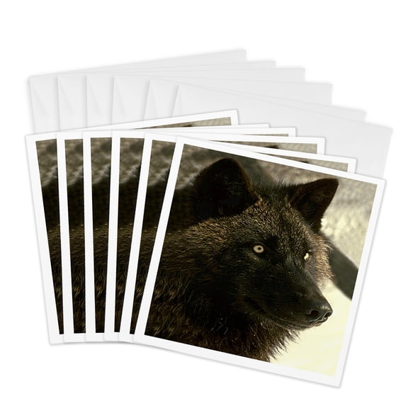 3drose, Tundra Wolf, 6 Greeting Cards with Envelopes