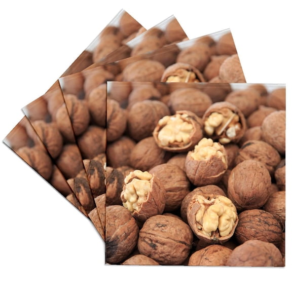 3drose, Turkey, Nazilli, Open Air Market. Fresh Shelled Walnuts., Set of 4 Ceramic Tile Coasters