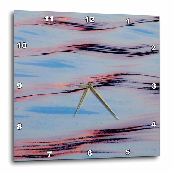 3drose, Usa, Alaska, Glacier Bay National Park. Water Reflections on Waves., 15x15 Wall Clock