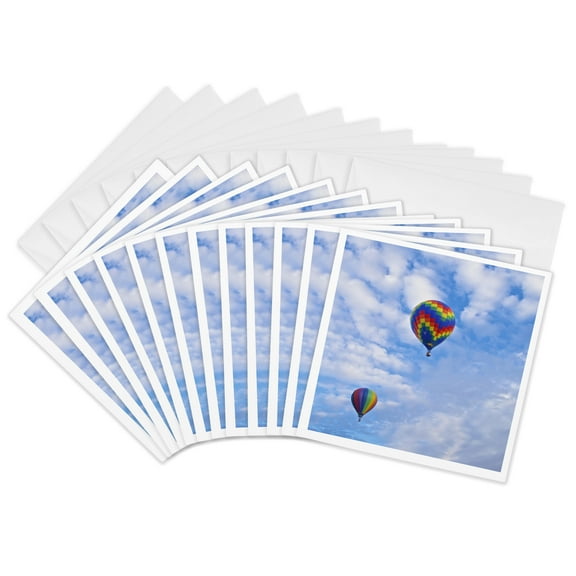 3drose, Usa, Albuquerque. International Balloon Fiesta, 12 Greeting Cards with Envelopes