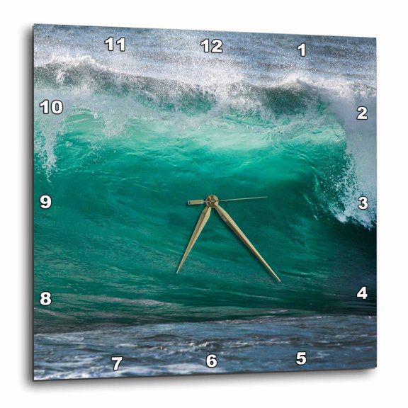 3drose, Usa, California, La Jolla. Shorebreak Wave., 15x15 Wall Clock