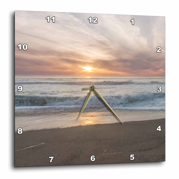 3drose, Usa, California, Point Reyes Seashore, Point Reyes Beach Sunset, 15x15 Wall Clock