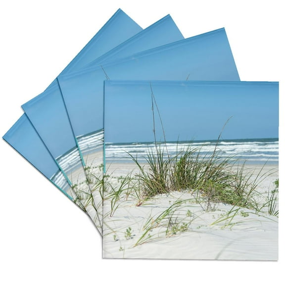 3drose, Usa, Florida, New Smyrna Beach, Set of 4 Ceramic Tile Coasters