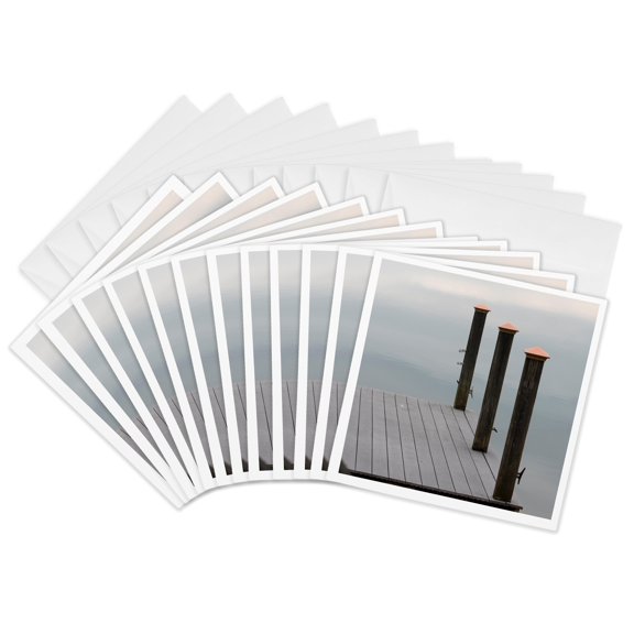 3drose, Usa, Tennessee. Watts Bar Lake. Glass Calm Reflects Cloud Patterns., 12 Greeting Cards with Envelopes