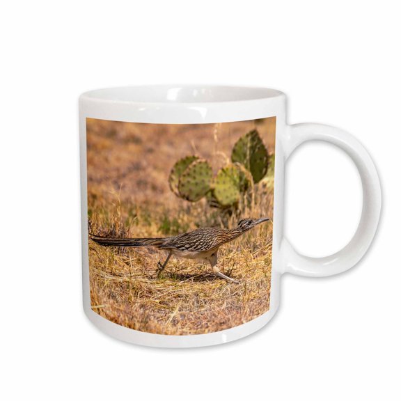 3drose, Usa, Texas, Big Bend National Park. Greater Roadrunner Hunting., 11oz Mug