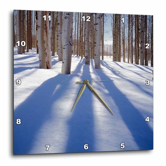 3drose, Usa, Utah, Dixie National Forest, Aspens in Winter, 10x10 Wall Clock