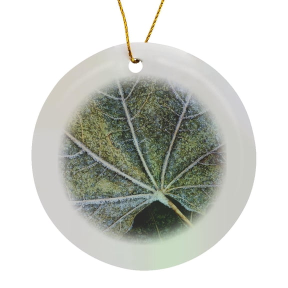 3drose, Usa, Washington, John a Finch Arboretum, Sycamore Leaves, Circle Porcelain Ornament
