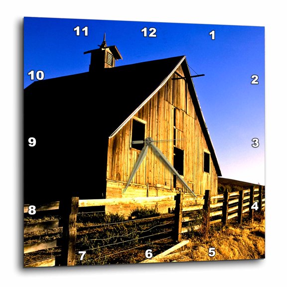 3drose, Usa, Washington, Walla Walla, Barn - Us48 Rdu0110 - Richard Duval, 10x10 Wall Clock