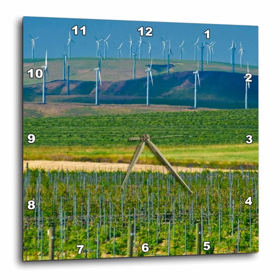 3drose, Usa, Washington, Walla Walla. Vineyard Grapes - Us48 Rdu0191 - Richard Duval, 10x10 Wall Clock
