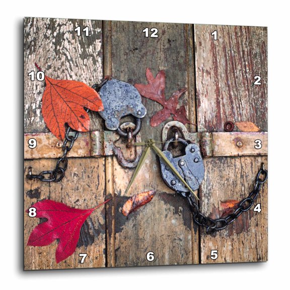 3drose, Virginia, Williamburg. Autumn, Old Locks - Us47 Rer0001 - Ric Ergenbright, 13x13 Wall Clock