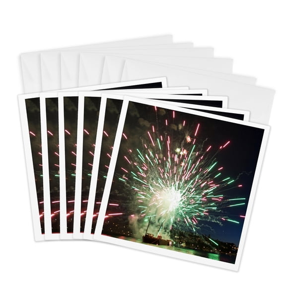 3drose, Wa, Seattle, Lake Union, 4th of July Holiday - Us48 Wsu1335 - William Sutton, 6 Greeting Cards with Envelopes