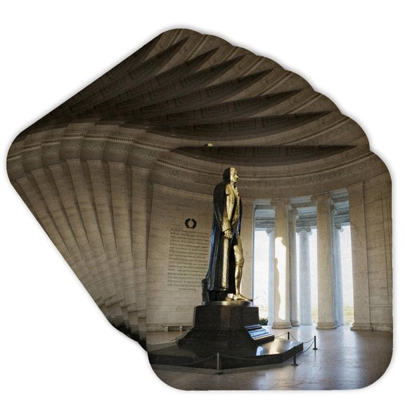 3drose, Washington D.c. Thomas Jefferson Memorial - Us09 Bja0058 - Jaynes Gallery, Set of 8 Coasters - Soft