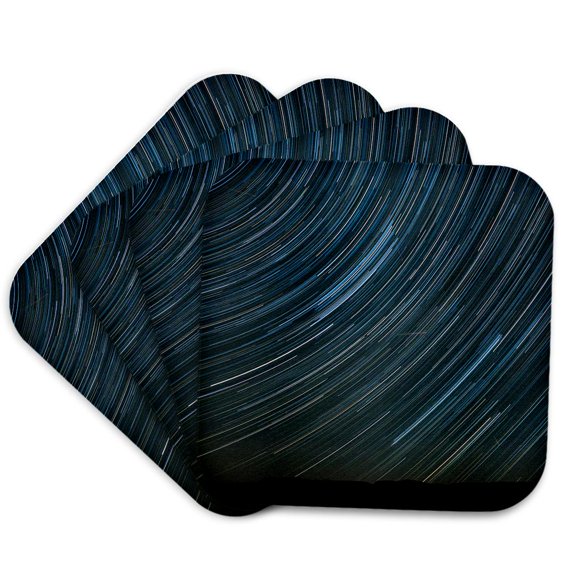 3drose, Washington. Palouse Falls Sp, Star Trails and Perseid Meteor Showers, Set of 4 Coasters - Soft
