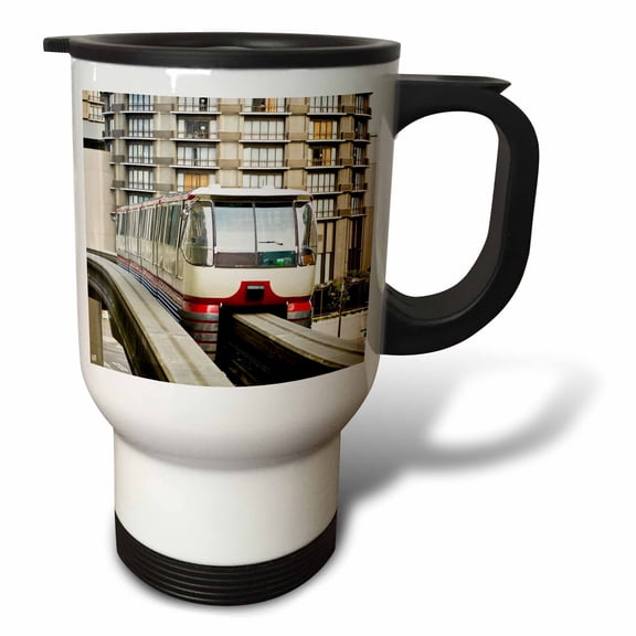 3drose, Washington, Seattle. Monorail, Emp, Seattle Center - Us48 Ccr0248 - Charles Crust, 14oz Stainless Steel Travel Mug