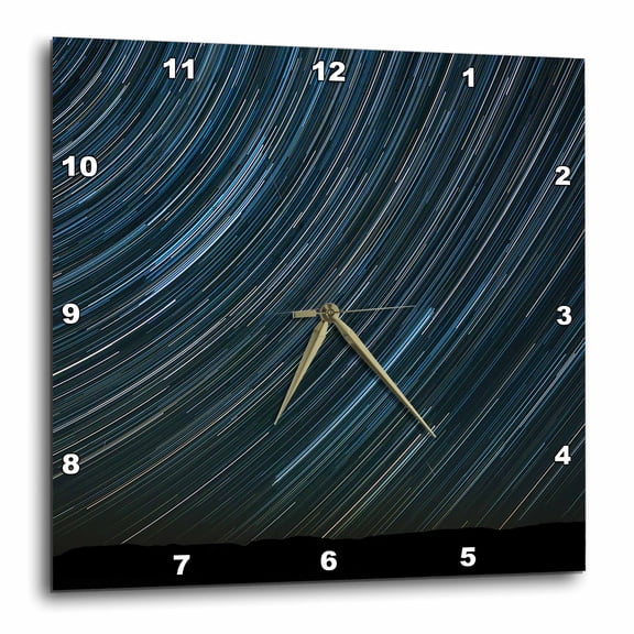3drose, Washington State. Star Trails and Perseid Meteor Showers, 10x10 Wall Clock