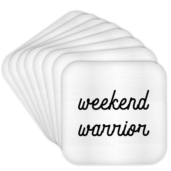 3drose, Weekend Warrior, Set of 8 Coasters - Soft