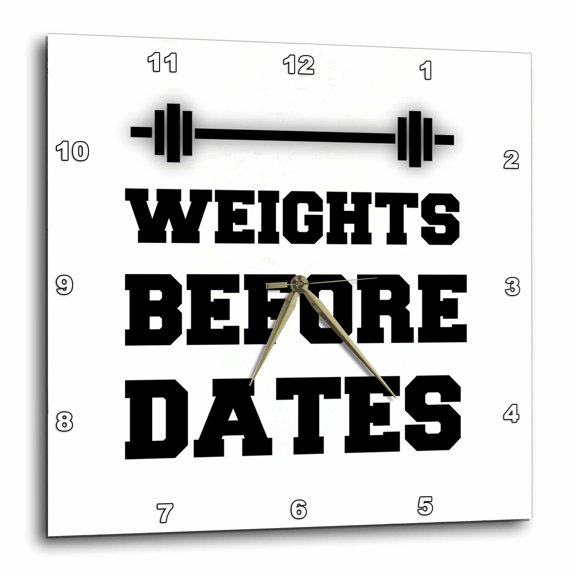 3drose, Weights Before Dates, 10x10 Wall Clock