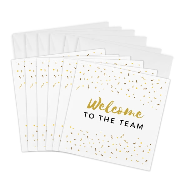 3drose, Welcome to the Team Office Work Mate New Job Gift for Employees Staff, 6 Greeting Cards with Envelopes