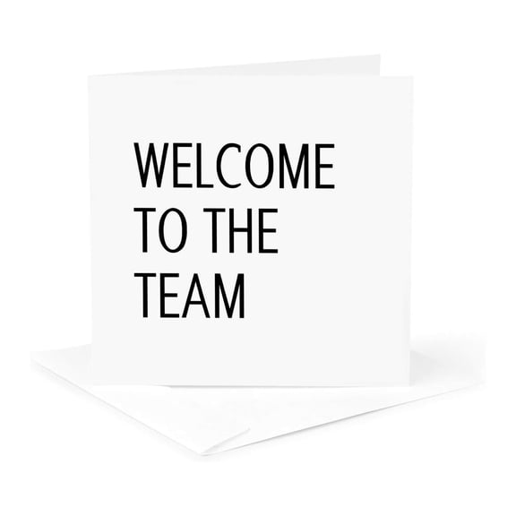 3drose, Welcome to the Team Typography Design, 1 Greeting Card with Envelope