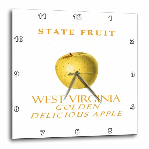 3drose, West Virginia Territory Fruit the Apple, 13x13 Wall Clock