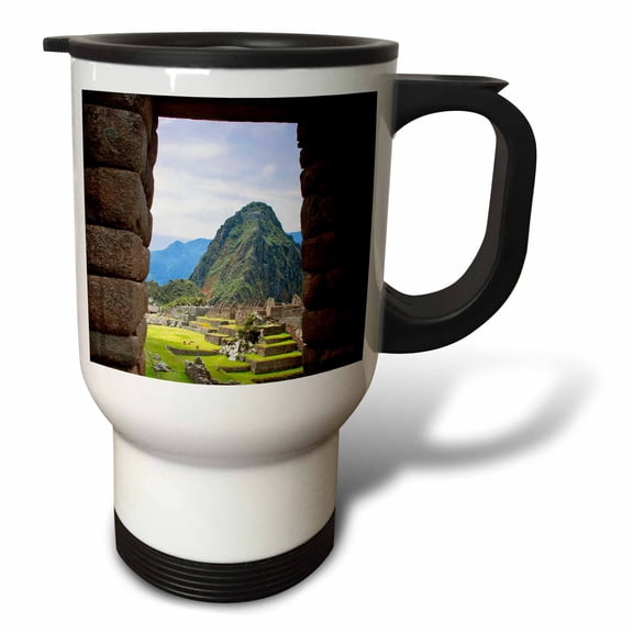 3drose, Window of Ancient Lost City, Inca, Machu Picchu, Peru - Sa17 Mgl0067 - Miva Stock, 14oz Stainless Steel Travel Mug