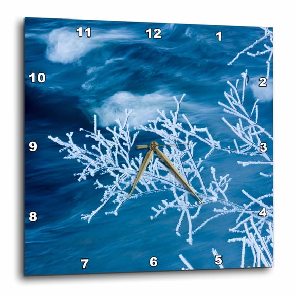 3drose, Winter on Ashuelot River, Winchester, Nh - Us30 Jmo1386 - Jerry and Marcy Monkman, 10x10 Wall Clock